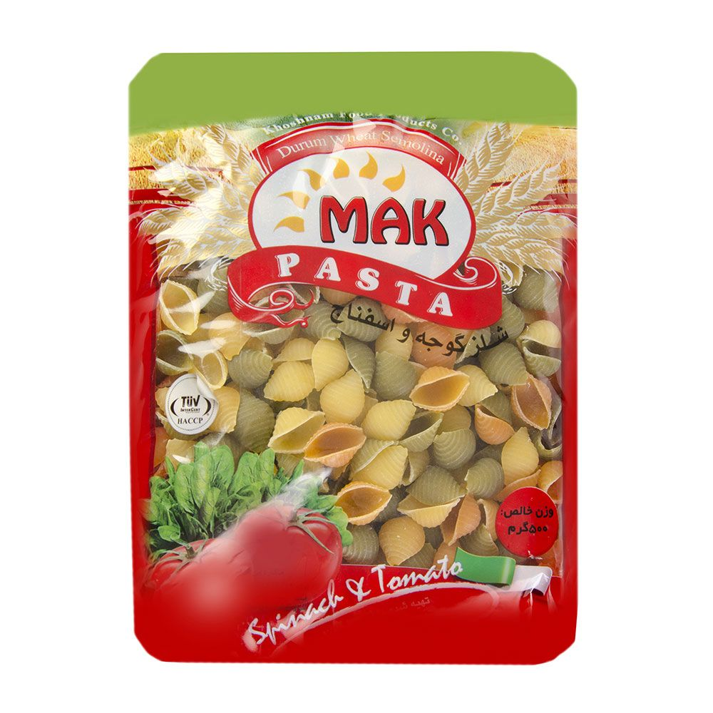 پاستا شلز گوجه و اسفناج مک 500 گرمی